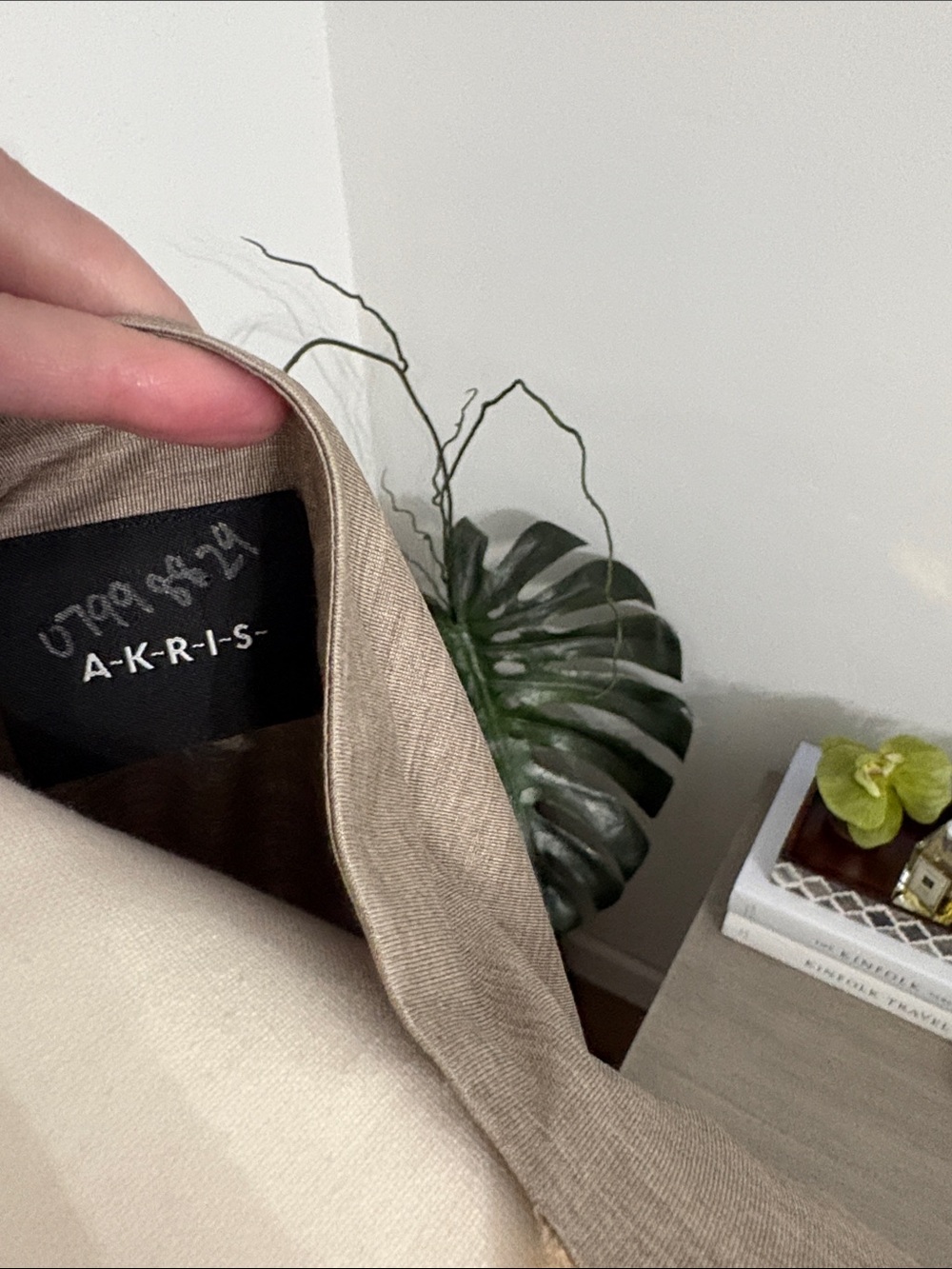 Akris Beige/Tan Pleated Midi Dress - Picture 2 of 14